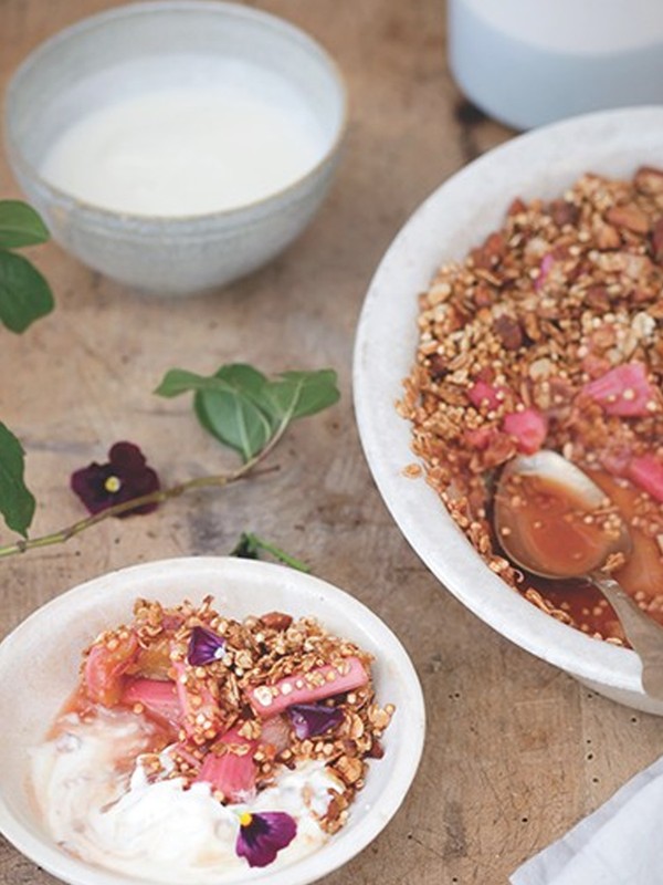 Rhubarb & Blood Orange Breakfast Crumble