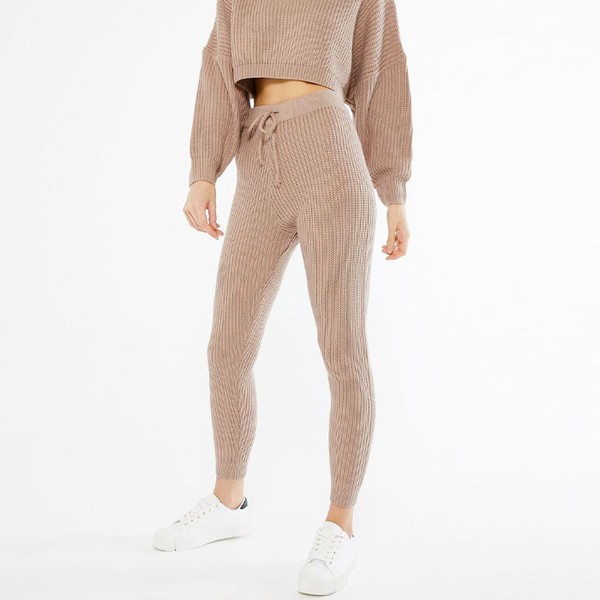Pink Vanilla Stone Knit Lounge Joggers