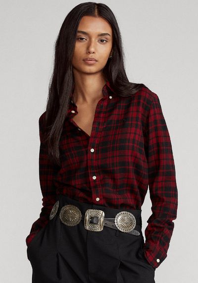 Classic Fit Plaid Cotton Shirt