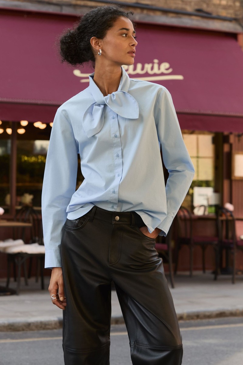 Kai Organic Cotton Tie Neck Shirt from Baukjen