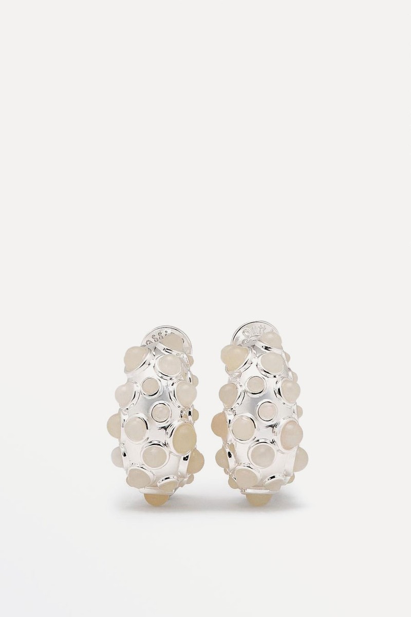  Droplet Earrings With Stones from Massimo Dutti