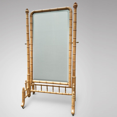 Large Faux Bamboo Mirror  from Anthony Short Antiques