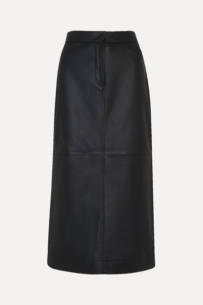 Jamie Leather Midi Skirt from Whistles