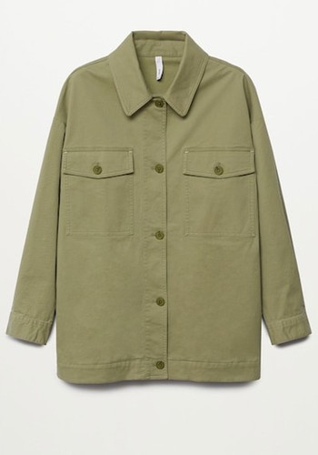 Chest-pocket Cotton Overshirt from Mango