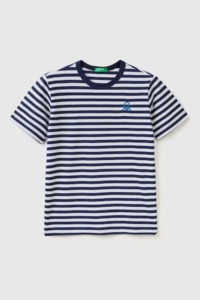 Striped Logo T-Shirt from Benetton