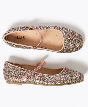 Glitter Ballet Pumps from Kids' Freshfeet™