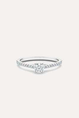 DB Classic Pavé Round Brilliant Diamond Ring