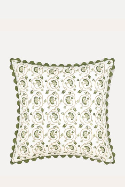 Santa Maria Block Print Cushion from Birdie Fortescue