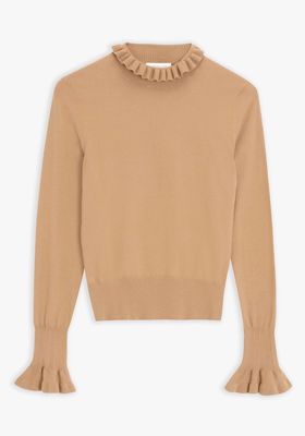 Ruffled-Neck Knit Sweater from See By Chloé