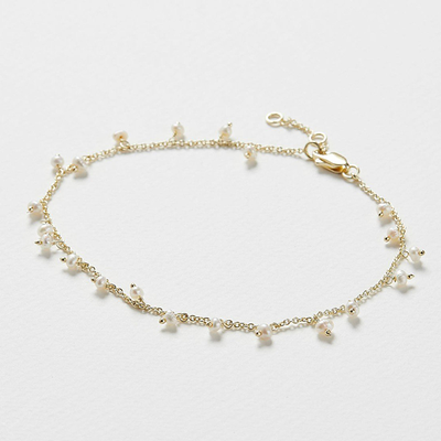 Meryta Pearl Cluster Gold Plated Anklet from Oliver Bonas