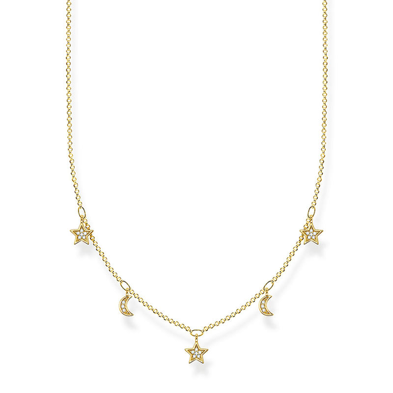 Necklace Crescent Moon & Stars