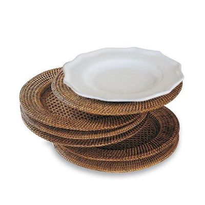 Woven Rattan Underplates Set Of 4 from OKA