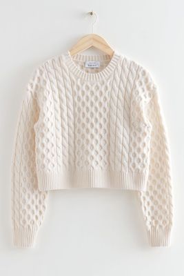 Relaxed Cable Knit Jumper  from & Other Stories