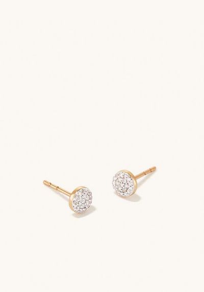 Pavé Diamond Round Studs