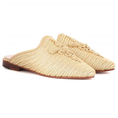 Raffia Slippers from Carrie Forbes