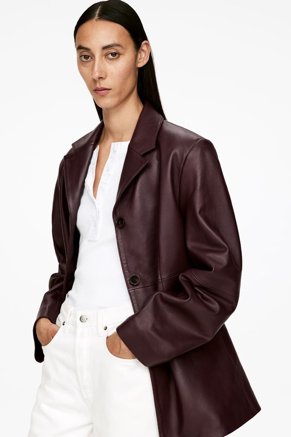 Single-Breasted Leather Jacket from ARKET