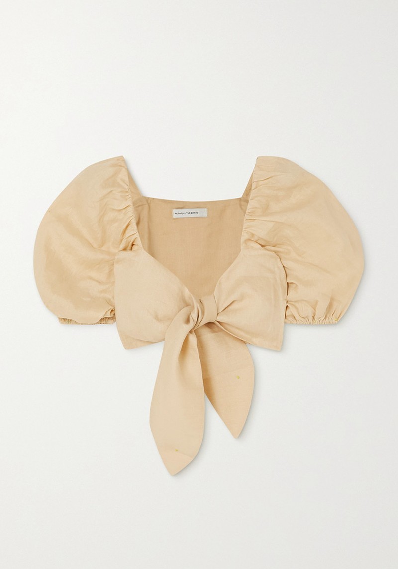 + Net Sustain Idrissy Tie-Front Linen Top from Faithfull The Brand