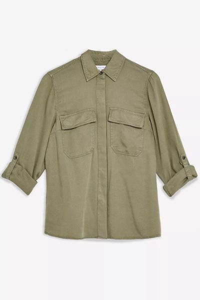 Khaki Utility Double Pocket Shirt