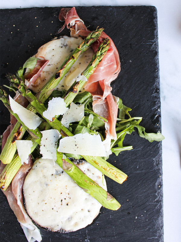 Melting Mushrooms With Asparagus & Parma Ham