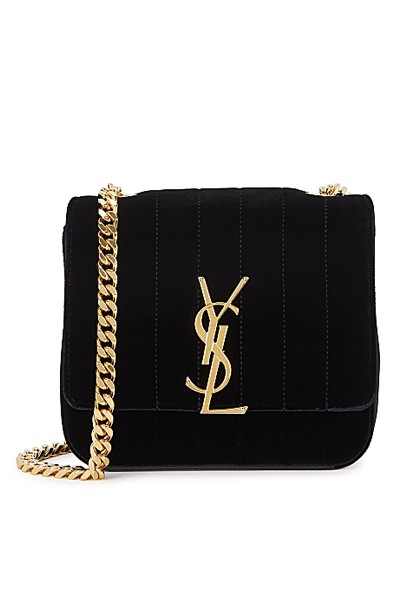 Vicky Small Velvet Cross-Body Bag from Saint Laurent