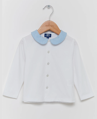 Little Long Sleeved Arthur Chambray Shirt from Trotters