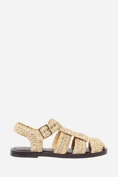 Sawyer Natural Crochet Caged Sandals from Loeffler Randall