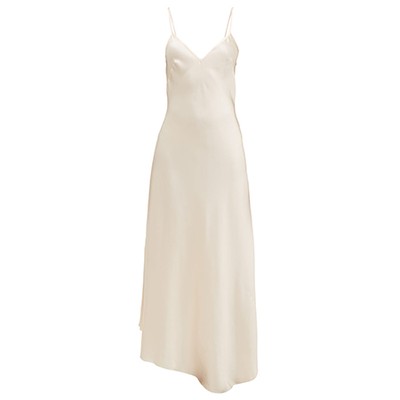 Dip-Hem Silk-Satin Slip Dress from Raey