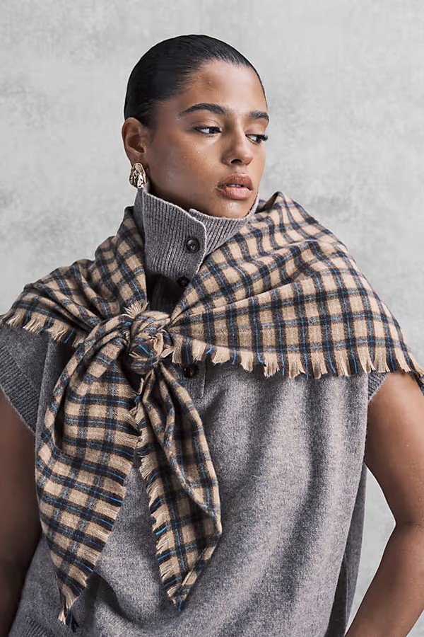 Grid Check Triangle Scarf from ASOS DESIGN