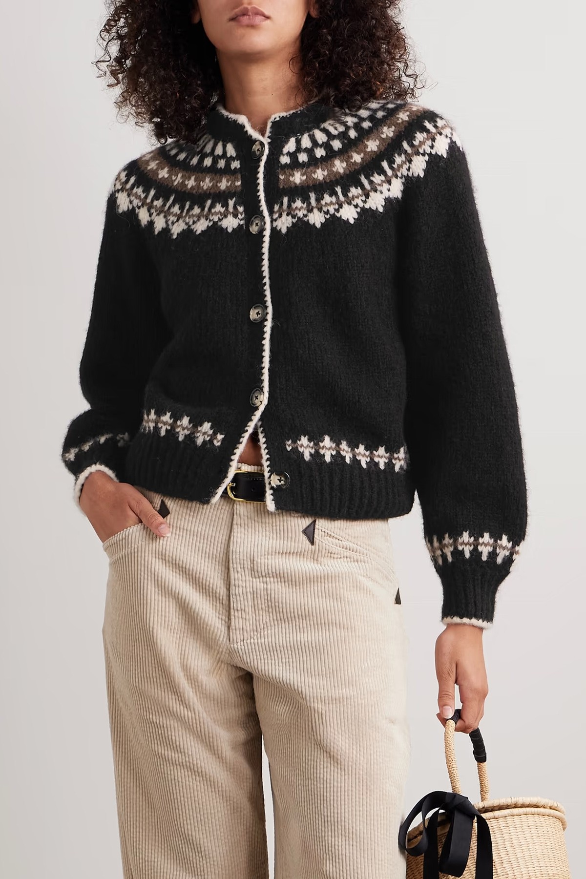 Clarke Fair Isle Knitted Cardigan from DÔEN