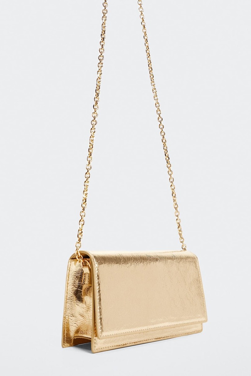 Patent Leather Chain Handbag from Mango