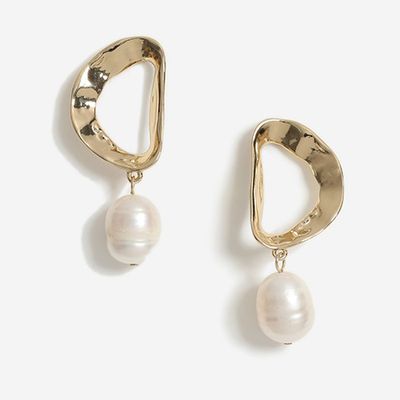 Organic Pearl Drop Earrings from Topshop