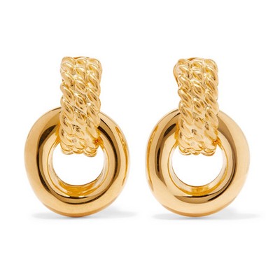 Gold-Tone Clip Earrings from Kenneth Jay Lane