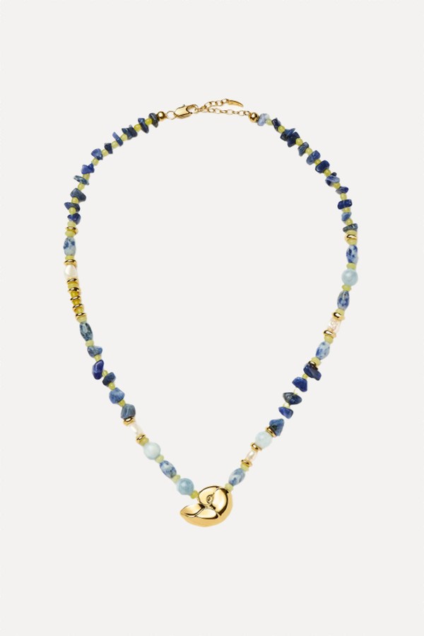 Shell Statement Multi Beaded Necklace