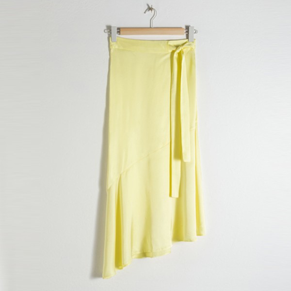 Asymmetric Satin Midi Skirt from & Other Stories