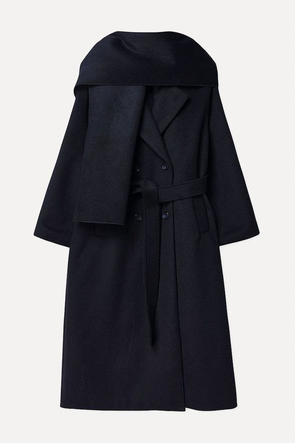 Wool Blend Scarf Detail Coat from NA-KD