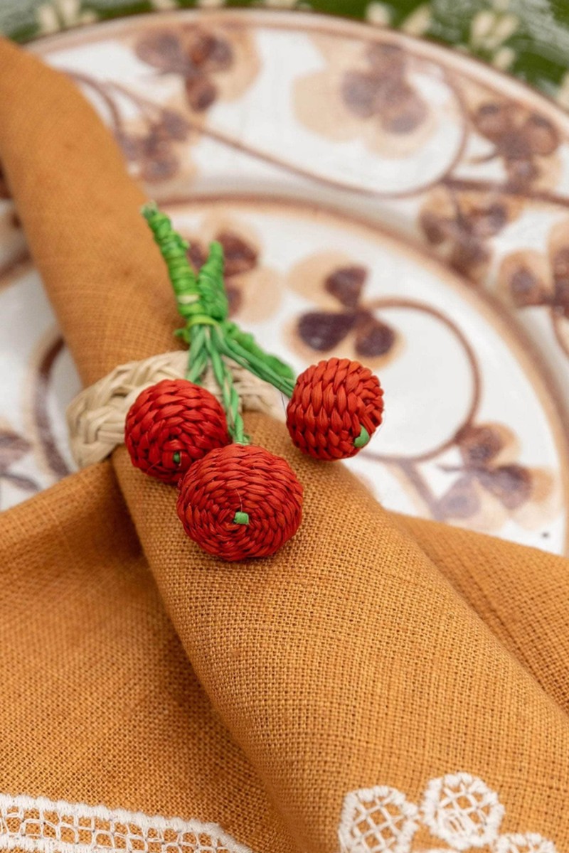 Palmito Cherry Napkin Rings from The Colombia Collective