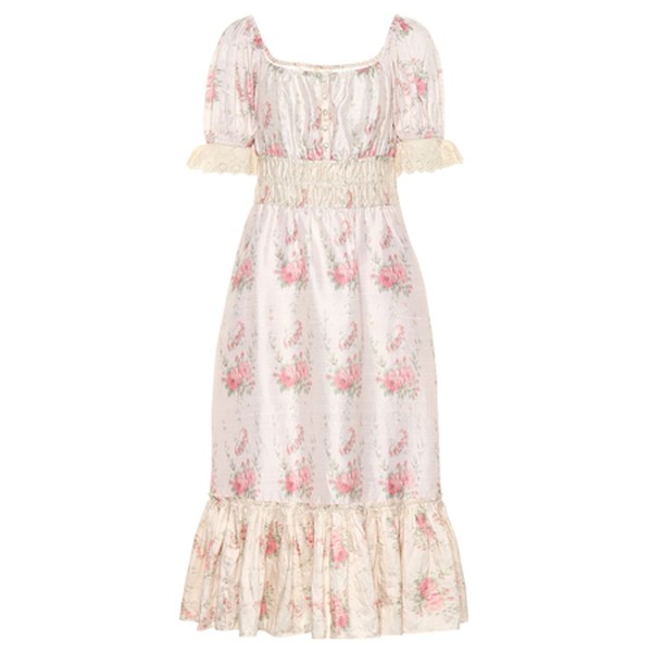 Terrence Floral Silk Midi Dress from LoveShackFancy