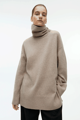 Oversized Cashmere Roll-Neck Jumper from ARKET