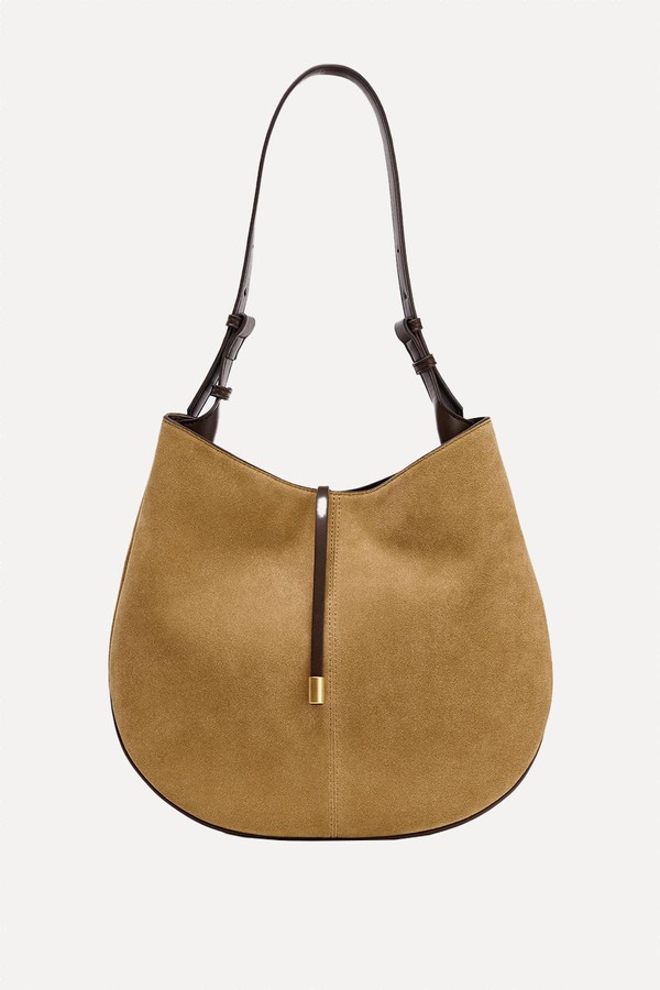 Split Suede Shoulder Bag
