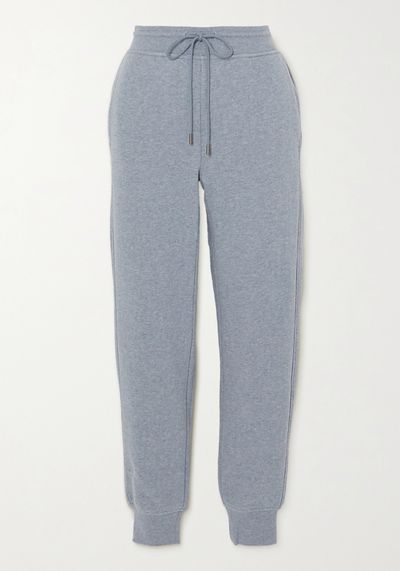 Mélange Cotton-Blend Jersey Track Pants from Vince