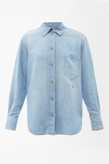 Chambray-Denim Shirt from Victoria Beckham