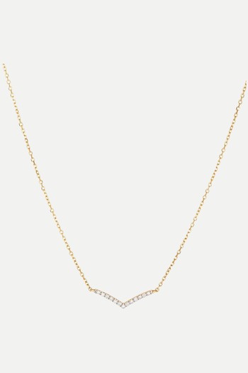 Pavé Diamond Wishbone Necklace