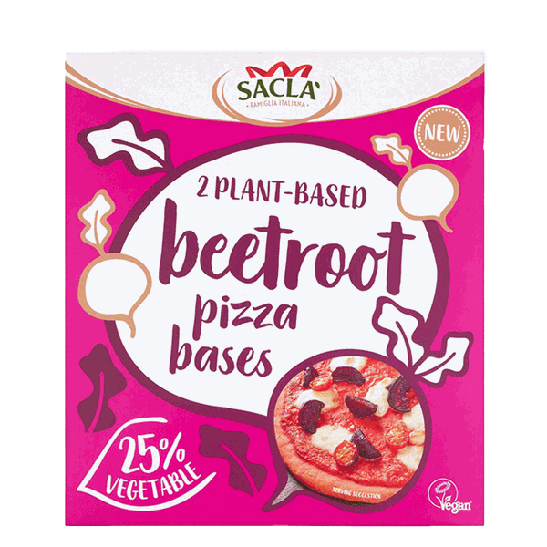 Plant-Based Beetroot Pizza Bases from Sacla
