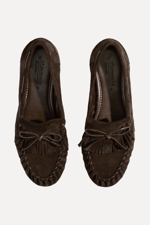 Premium Ruched Leather Loafers from Next