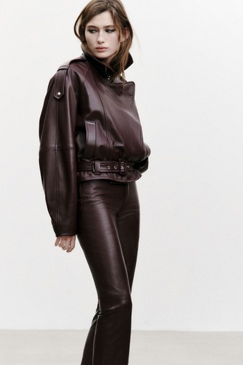 Yuria Leather Belted Jacket from IRO