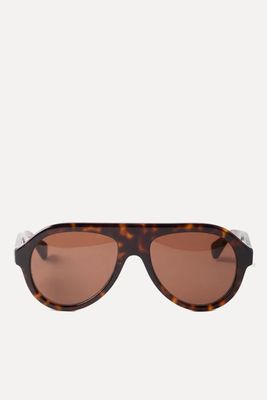 Aviator Tortoiseshell-Acetate Sunglasses from Bottega Veneta