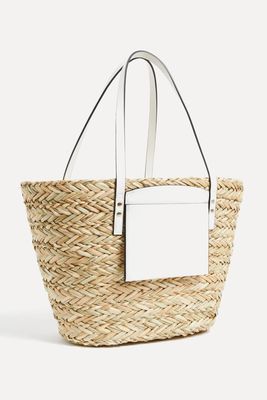 Straw Striped Tote Bag from M&S