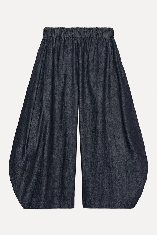 x from Volume Denim Trousers, £45.99 | Zara