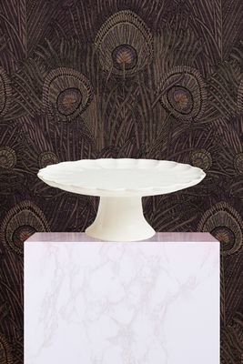 Scalloped Speckled Stoneware Cake Stand from John Lewis