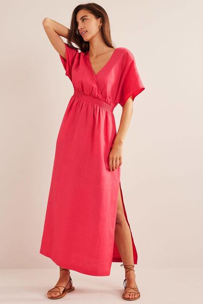 Linen Kaftan Maxi Dress